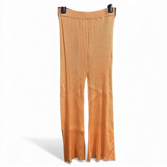 NWT Jil Sander Rib Knit Tank Top Tunic Pants Matching Set Sz 6 Peach Orange - Picture 4 of 9